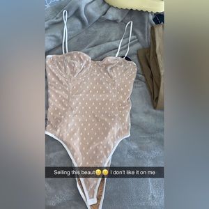 NEVER WORN WITH TAGS White Fox Boutique No Looking Back Bodysuit White